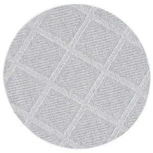 Maldives Yora Indoor / Outdoor Round Rug, 160cm, Grey by Phrear Rugs, a Outdoor Rugs for sale on Style Sourcebook