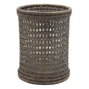 Pavillion Vous Rattan Hurricane Lantern, Small, Natural by Canvas Sasson, a Lanterns for sale on Style Sourcebook