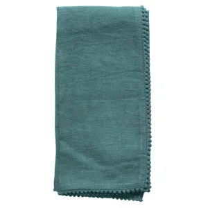 Patina Linen Napkin, Set of 4, Teal by Canvas Sasson, a Table Cloths & Runners for sale on Style Sourcebook