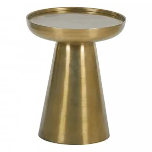 Oro Round Side Table 41cm in Aluminium Gold by OzDesignFurniture, a Side Table for sale on Style Sourcebook