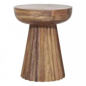Remi Round Side Table 38cm in Mangowood Natural by OzDesignFurniture, a Bedside Tables for sale on Style Sourcebook