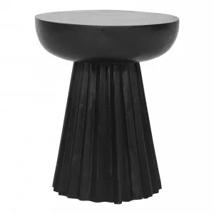 Remi Round Side Table 38cm in Mangowood Black by OzDesignFurniture, a Bedside Tables for sale on Style Sourcebook