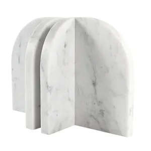 Aurelia Bookends in Marble - Carrara White by Urban Road, a Desk Decor for sale on Style Sourcebook