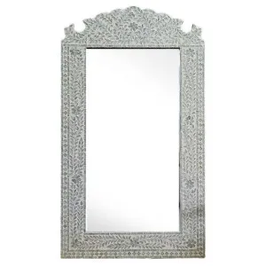 Serene Reflection Mother Of Pearl Inlaid Frame Wall Mirror, 120cm by Philbee Interiors, a Mirrors for sale on Style Sourcebook