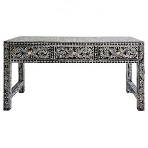 Noir Opulent Mother Of Pearl Inlaid Console Table, 140cm by Philbee Interiors, a Console Table for sale on Style Sourcebook