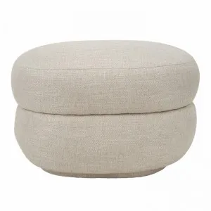Aurora Linen Fabric Foot Stool, Oatmeal by Cozy Lighting & Living, a Stools for sale on Style Sourcebook