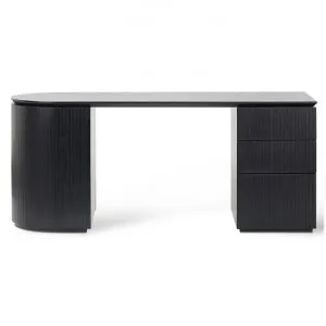 Genoa Wooden Office Desk, Right Drawer, 178cm, Black by Conception Living, a Desks for sale on Style Sourcebook