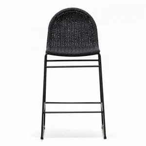 Nobile Paper Rope & Steel Counter Stool, Set of 2, Black by Conception Living, a Bar Stools for sale on Style Sourcebook