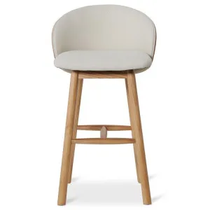 Klintholm Fabric & Ashwood Counter Stool, Natural / Beige by Conception Living, a Bar Stools for sale on Style Sourcebook