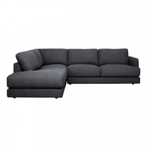 Temple Corner Chaise Sofa LHF in Belfast Charcoal by OzDesignFurniture, a Sofas for sale on Style Sourcebook