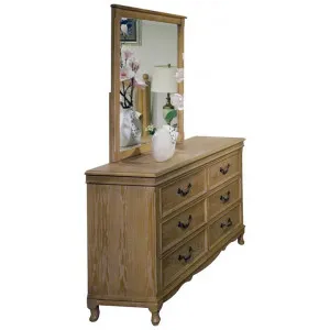 Lauderdale Poplar Timber 6 Drawer Dresser with Mirror by Cosyhut, a Dressers & Chests of Drawers for sale on Style Sourcebook