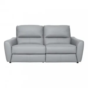 Portland 2 Seater Recliner Sofa in Leather Pewter by OzDesignFurniture, a Sofas for sale on Style Sourcebook