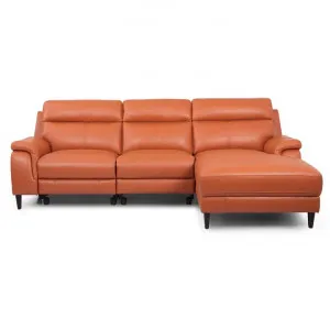 Compton Leather Electric Recliner Corner Sofa, 2 Seater with RHF Chaise, Tan by Dodicci, a Sofas for sale on Style Sourcebook