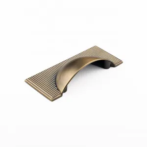 Momo Barrington Cup Pull - Dark Brushed Brass by Momo Handles, a Cabinet Hardware for sale on Style Sourcebook