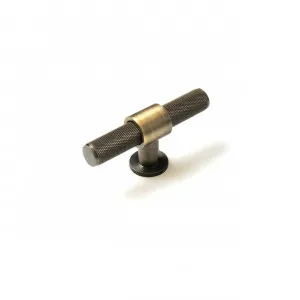 Momo Belgravia Solid Brass T Knob 82mm In Dark Brushed Brass by Momo Handles, a Cabinet Hardware for sale on Style Sourcebook