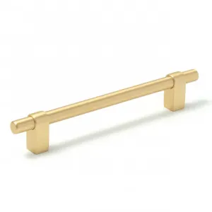 Momo Maida Bar Handle 160mm in Brushed Satin Brass by Momo Handles, a Cabinet Hardware for sale on Style Sourcebook