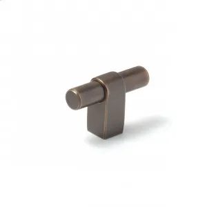 Momo Maida T Knob 52mm in Antique Brass by Momo Handles, a Cabinet Hardware for sale on Style Sourcebook