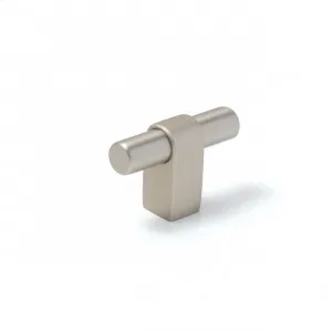 Momo Maida T Knob 52mm in Dull Brushed Nickel by Momo Handles, a Cabinet Hardware for sale on Style Sourcebook