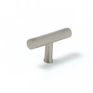 Momo Strano T Knob 60mm in Dull Brushed Nickel by Momo Handles, a Cabinet Hardware for sale on Style Sourcebook