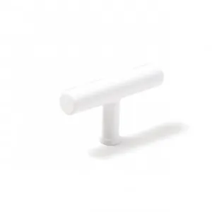 Momo Strano T Knob 60mm in Matt White by Momo Handles, a Cabinet Hardware for sale on Style Sourcebook