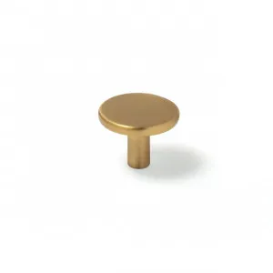 Momo Vena Knob 35mm in Brushed Satin Brass by Momo Handles, a Cabinet Hardware for sale on Style Sourcebook