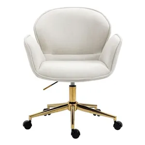 Kami Fabric Office Chair with Gold Legs - Light Beige by Interior Secrets - AfterPay Available by Interior Secrets, a Chairs for sale on Style Sourcebook