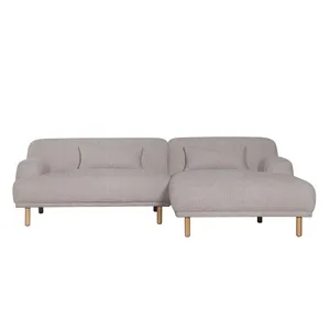 Linger Paris Boucle Mink Chaise Sofa - 3 Seater by James Lane, a Sofas for sale on Style Sourcebook