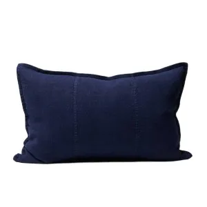 Luca® Linen Cushion - Navy by Eadie Lifestyle, a Cushions, Decorative Pillows for sale on Style Sourcebook