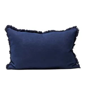 Luca® Boho Linen Cushion - Navy by Eadie Lifestyle, a Cushions, Decorative Pillows for sale on Style Sourcebook