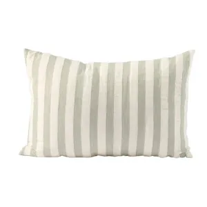 Santi Linen Cushion - Off White/Pistachio Stripe  by Eadie Lifestyle, a Cushions, Decorative Pillows for sale on Style Sourcebook