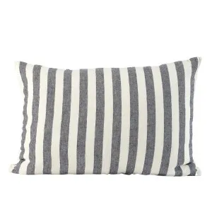 Santi Linen Cushion - Off White/Navy Stripe by Eadie Lifestyle, a Cushions, Decorative Pillows for sale on Style Sourcebook