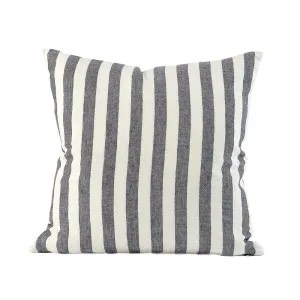 Santi Linen Cushion - Off White/Navy Stripe by Eadie Lifestyle, a Cushions, Decorative Pillows for sale on Style Sourcebook