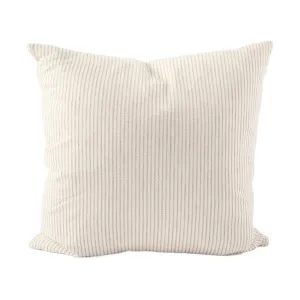 Marina Cushion - Off White w' Silver Grey Stripe by Eadie Lifestyle, a Cushions, Decorative Pillows for sale on Style Sourcebook