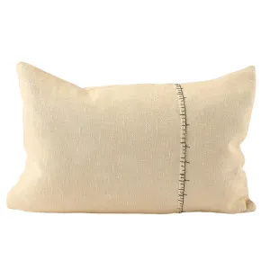 Ella Linen Cushion - Butter/Slate  by Eadie Lifestyle, a Cushions, Decorative Pillows for sale on Style Sourcebook