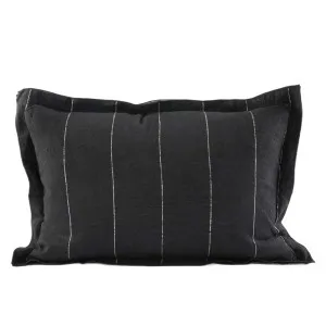 Carter Linen Cushion - Black w' White Stripe by Eadie Lifestyle, a Cushions, Decorative Pillows for sale on Style Sourcebook