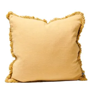 Luca® Boho Linen Cushion - Turmeric by Eadie Lifestyle, a Cushions, Decorative Pillows for sale on Style Sourcebook