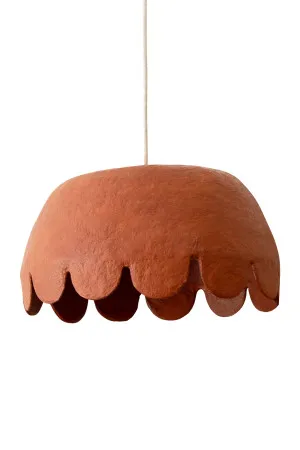 Scalloped Pendant Light - Clay by Her Hands, a Pendant Lighting for sale on Style Sourcebook