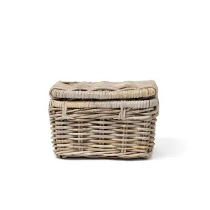 Wilmington Cane Lidded Hamper Basket, Small by Wicka, a Baskets & Boxes for sale on Style Sourcebook