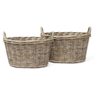Camden 2 Piece Cane Oval Basket Set by Wicka, a Baskets & Boxes for sale on Style Sourcebook