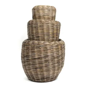 Bacaro 3 Piece Cane Round Basket Set by Wicka, a Baskets & Boxes for sale on Style Sourcebook
