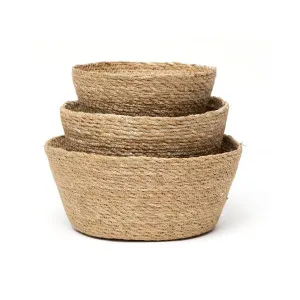 Union 3 Piece Seagrass Round Basket Set by Wicka, a Baskets & Boxes for sale on Style Sourcebook