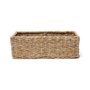 Newbury Seagrass Rectangular Shallow Basket, Medium by Wicka, a Baskets & Boxes for sale on Style Sourcebook