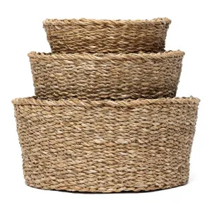 Hudson 3 Piece Seagrass Round Basket Set by Wicka, a Baskets & Boxes for sale on Style Sourcebook
