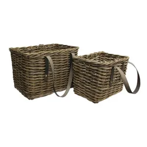 Grove 2 Piece Rattan Rectangular Magazine Basket Set by French Country Collection, a Baskets & Boxes for sale on Style Sourcebook