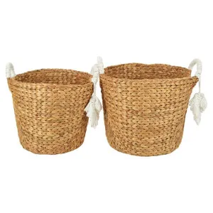 Hasina 2 Piece Water Hyacinth Basket Set by Coast To Coast Home, a Baskets & Boxes for sale on Style Sourcebook