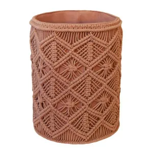 Petra Cotton Macrame Basket, Clay by j.elliot HOME, a Baskets & Boxes for sale on Style Sourcebook