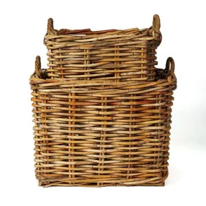 Alamo 2 Piece Heavy Duty Cane Rectangular Basket Set by Wicka, a Baskets & Boxes for sale on Style Sourcebook