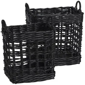Corbeille 2 Piece Rattan Open Weave Square Basket Set by Canvas Sasson, a Baskets & Boxes for sale on Style Sourcebook