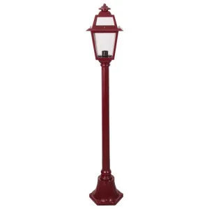 Avignon Italian Made IP43 Exterior Post Lantern, 1 Light, Small, Burgundy by Domus Lighting, a Lanterns for sale on Style Sourcebook