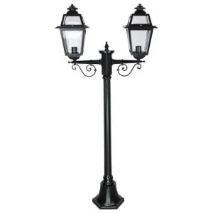 Avignon Italian Made IP43 Exterior Post Lantern, 2 Light, Small, Black by Domus Lighting, a Lanterns for sale on Style Sourcebook